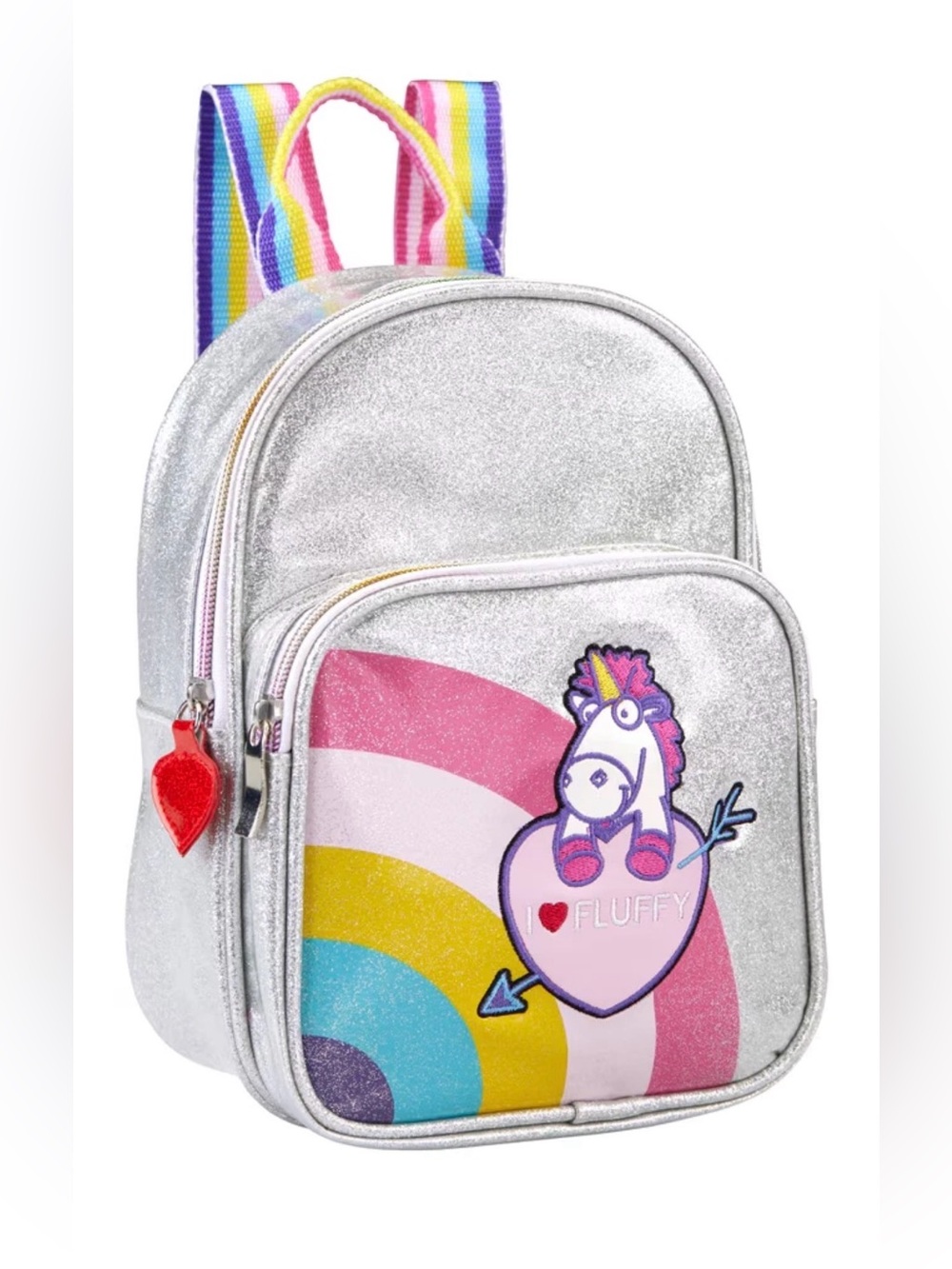 NWT Universal Studios Despicable Me I Love Fluffy Glitter Unicorn Mini Backpack